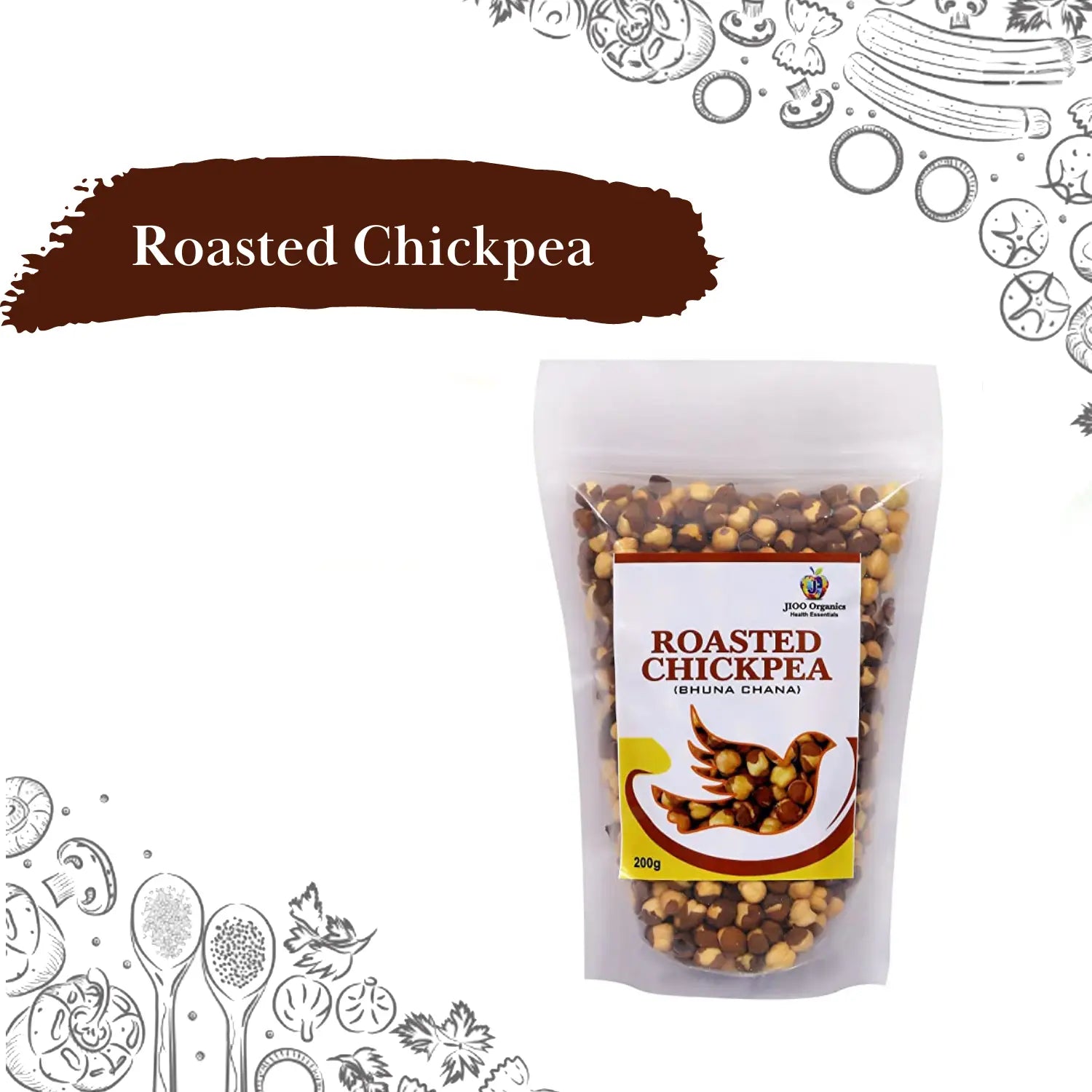 Jioo Organics Roasted Chick Pea - 200 gms